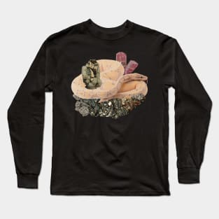 Banana Ball Python Upon Pyrite. Long Sleeve T-Shirt